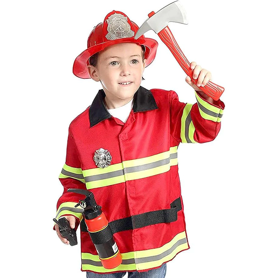 Kids’ Costumes with Accessories – Pretend Play Outfits for Ages 3-7: Firefighter