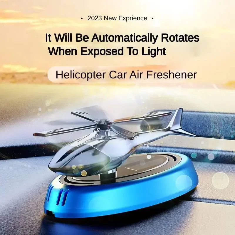 Solar Car Air Freshener Perfume Helicopter Decoration Interior Decoration Solar Car Rotating Aromatherapy Perfume Diffuser