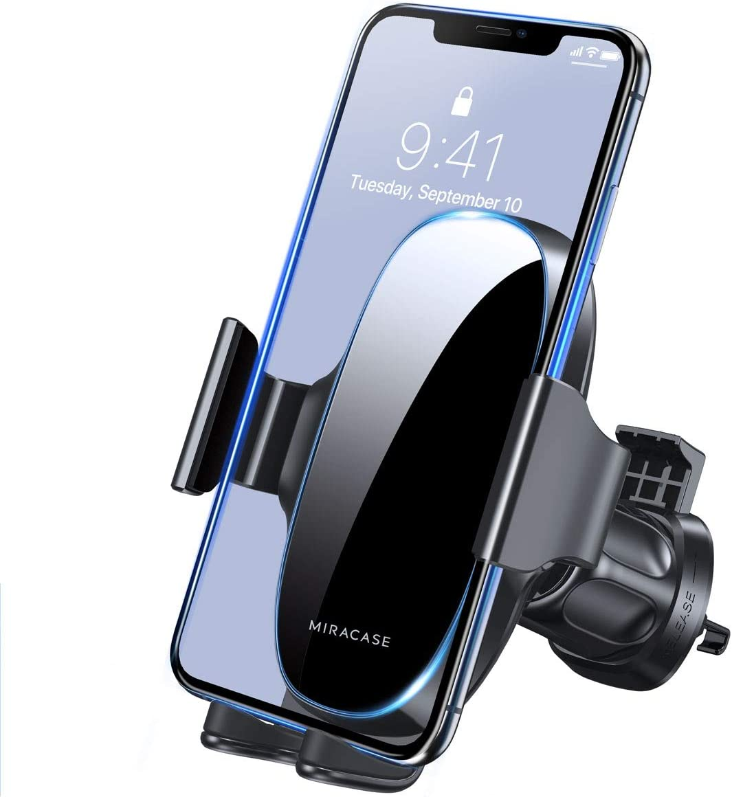 Upgraded-2Nd Generation Universal Phone Holder for Car, Air Vent Car Mount Compatible with Iphone 14 Series/14 Pro Max/13 Series/12 Series/11 and All Phones, Black