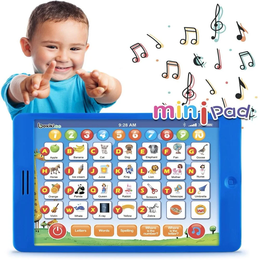 Kids Learning Pad Fun Kids Learning Tablet with 6 Toddler Learning Games by Early Child Development Toy for Number Learning, Learning Abcs, Spelling, “Where Is?” Game, Melodies. Educational Toy