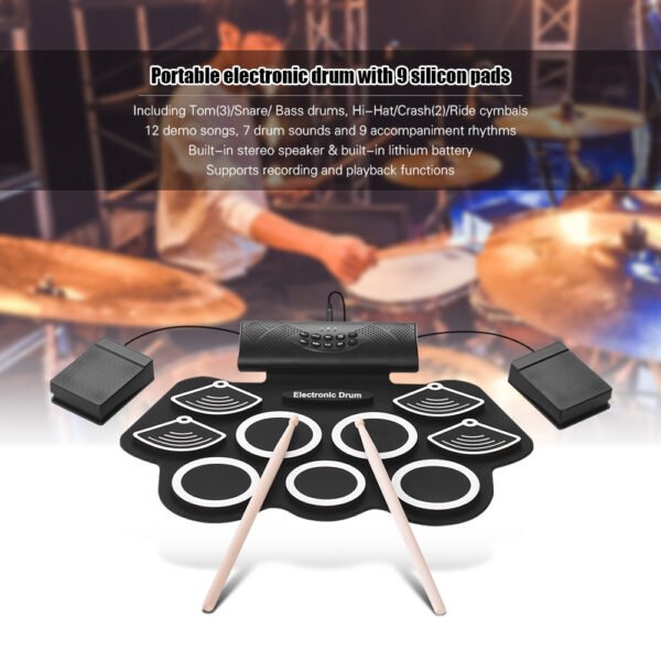 Foldable silicone hand roll electric drum - Image 3