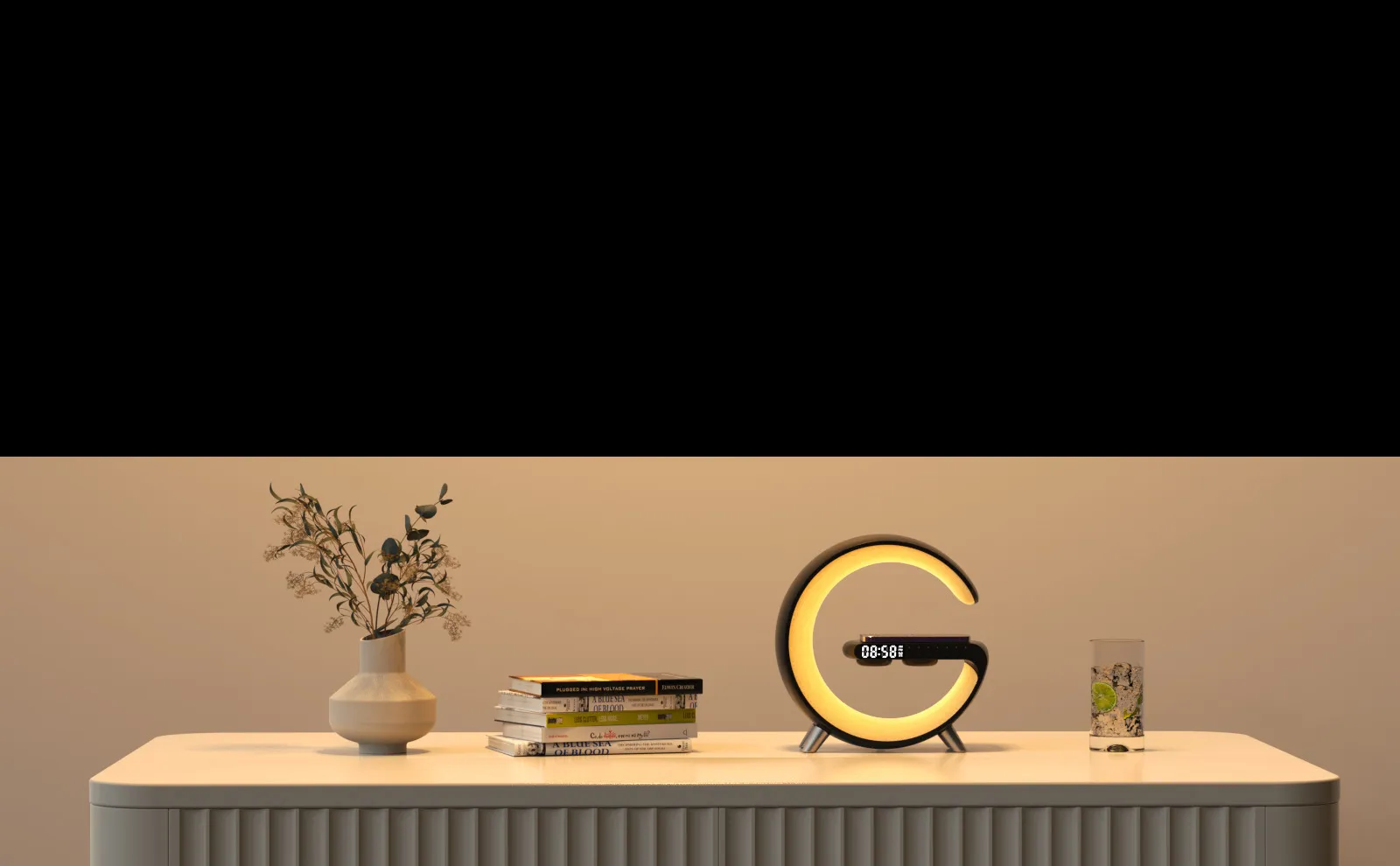 New Intelligent G Shaped LED Lamp Bluetooth Speake Wireless Charger Atmosphere Lamp App Control For Bedroom Home Decor - Image 10