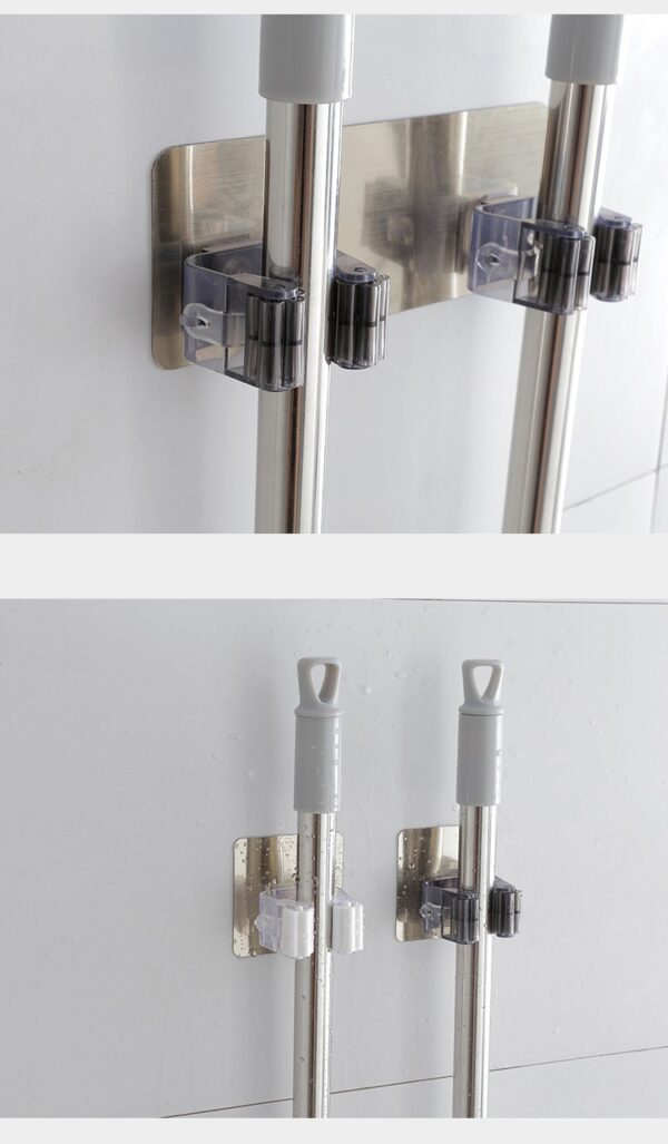 Adhesive Wall Mounted Mop Holder - Image 5