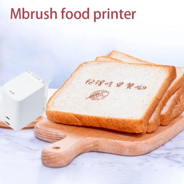 Kongten Mbrush Portable Mini Printer Color Handheld Custom Pattern Macaron Cake Coffee Printer - Image 2