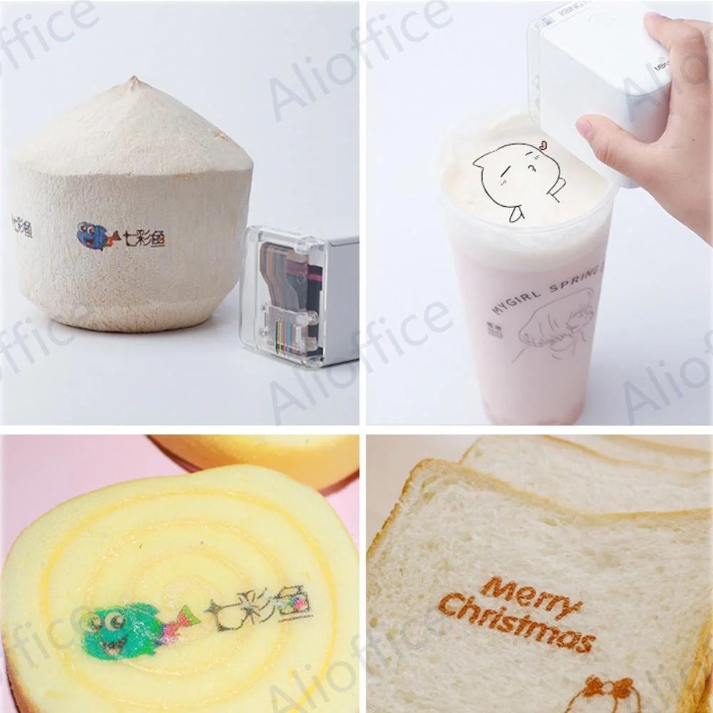 Kongten Mbrush Portable Mini Pattern Printer Color Ink Cake Printer Color Handheld Custom Pattern Macaron Coffe Printer Ink