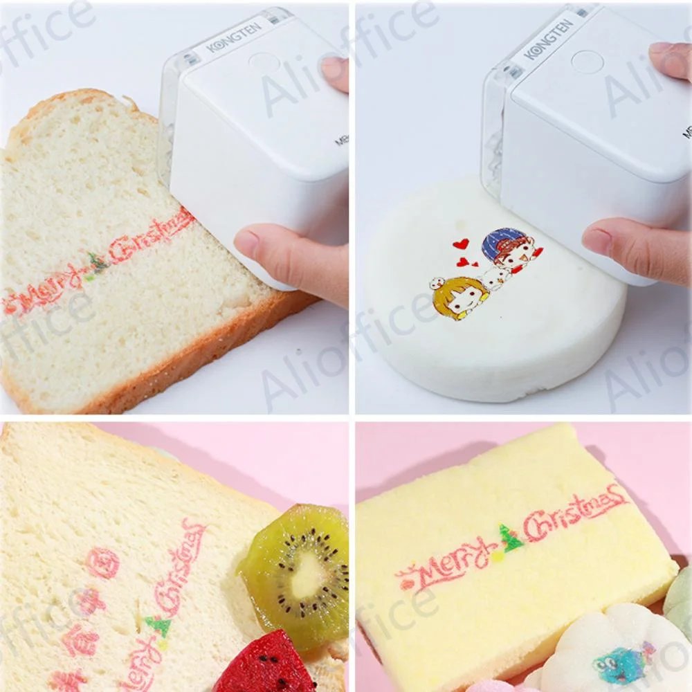 Kongten Mbrush Portable Mini Pattern Printer Color Ink Cake Printer Color Handheld Custom Pattern Macaron Coffe Printer Ink