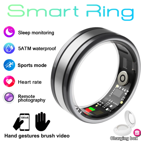 Xiaomi Smart Ring Video Page Turning Heart Rate Sleep Monitor 5ATM Waterproof Sport Smart Ring Women Men For Android IOS