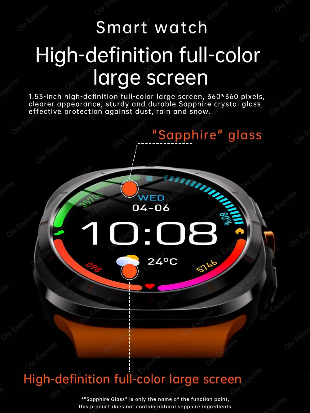 2024 New For Samsung Galaxy Women Smart Watch 500mAh GPS Track Men Smartwatch Heart Rate Monitoring AMOLED BT Call Sports Watch