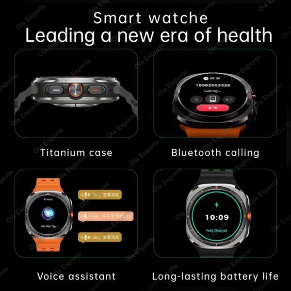 2024 New For Samsung Galaxy Women Smart Watch 500mAh GPS Track Men Smartwatch Heart Rate Monitoring AMOLED BT Call Sports Watch - Image 2