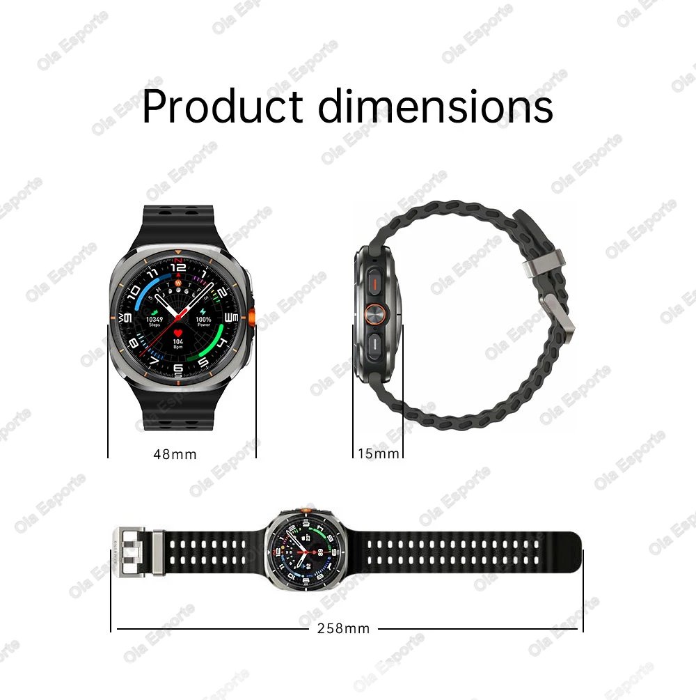 2024 New For Samsung Galaxy Women Smart Watch 500mAh GPS Track Men Smartwatch Heart Rate Monitoring AMOLED BT Call Sports Watch