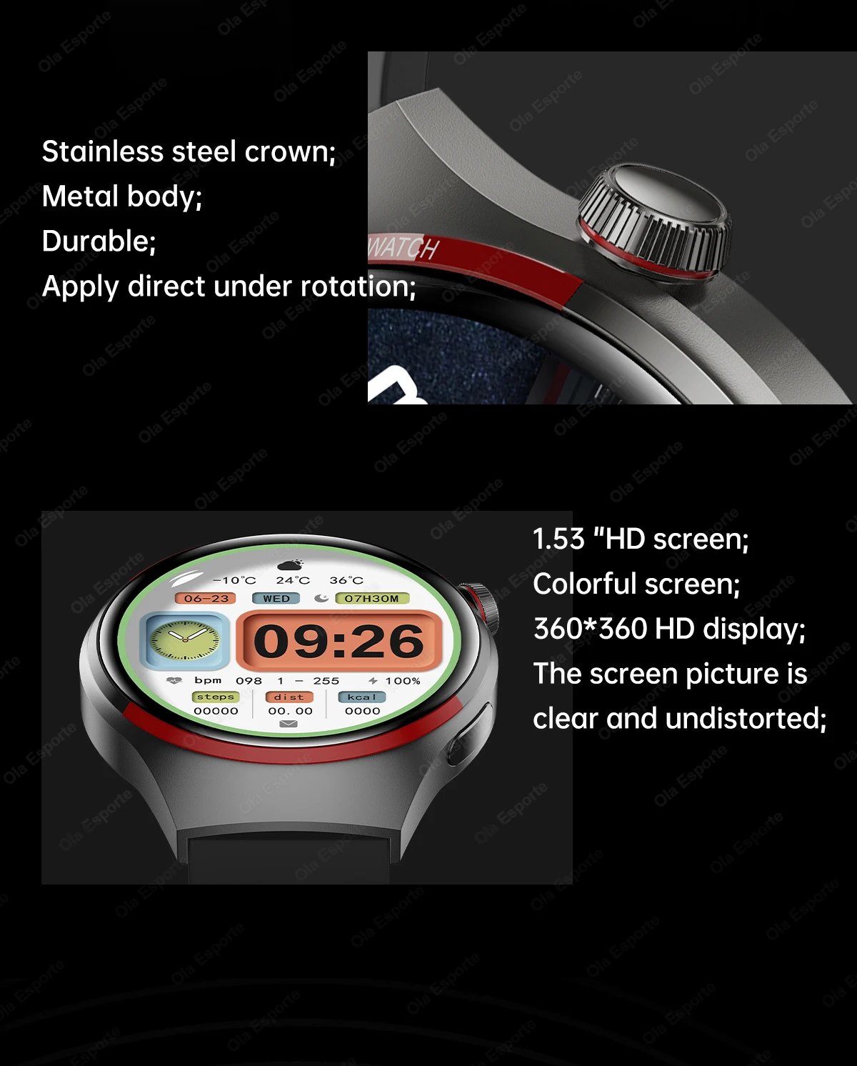 For HUAWEI Watch Gt5 Smartwatch GPS Men Sport 1.53-inch HD AMOLED Screen IP68 Waterproof Bluetooth Call NFC Smart Watch New 2025