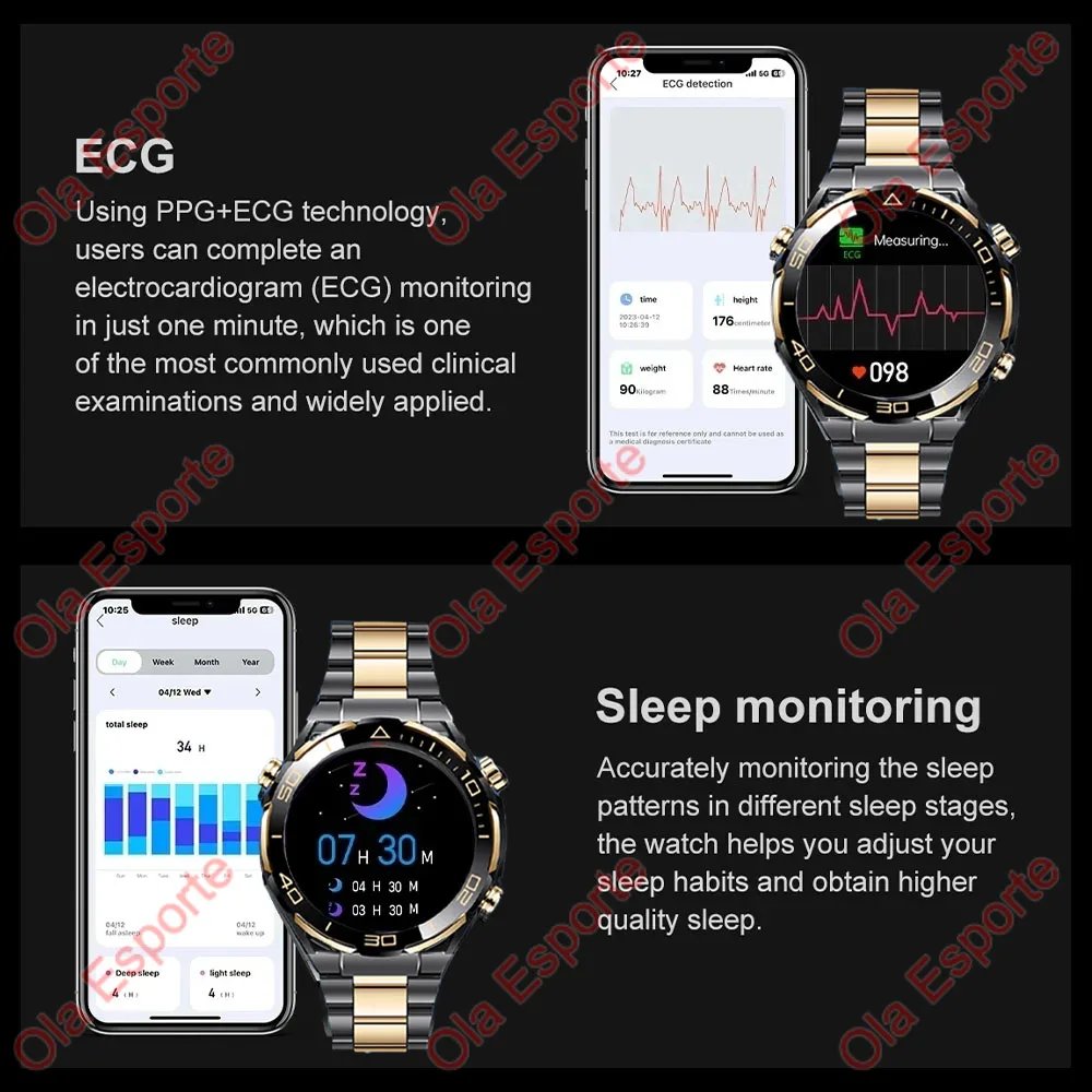 2024 New in Amoled 480*480 Smart Watch Men Women Bluetooth Call 100+ Sport Mode Waterproof Heart Rate SmartWatch for Hauwei