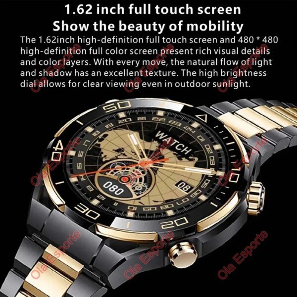 2024 New in Amoled 480*480 Smart Watch Men Women Bluetooth Call 100+ Sport Mode Waterproof Heart Rate SmartWatch for Hauwei - Image 2