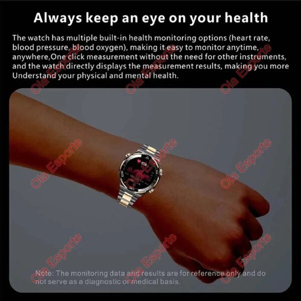 2024 New in Amoled 480*480 Smart Watch Men Women Bluetooth Call 100+ Sport Mode Waterproof Heart Rate SmartWatch for Hauwei - Image 6