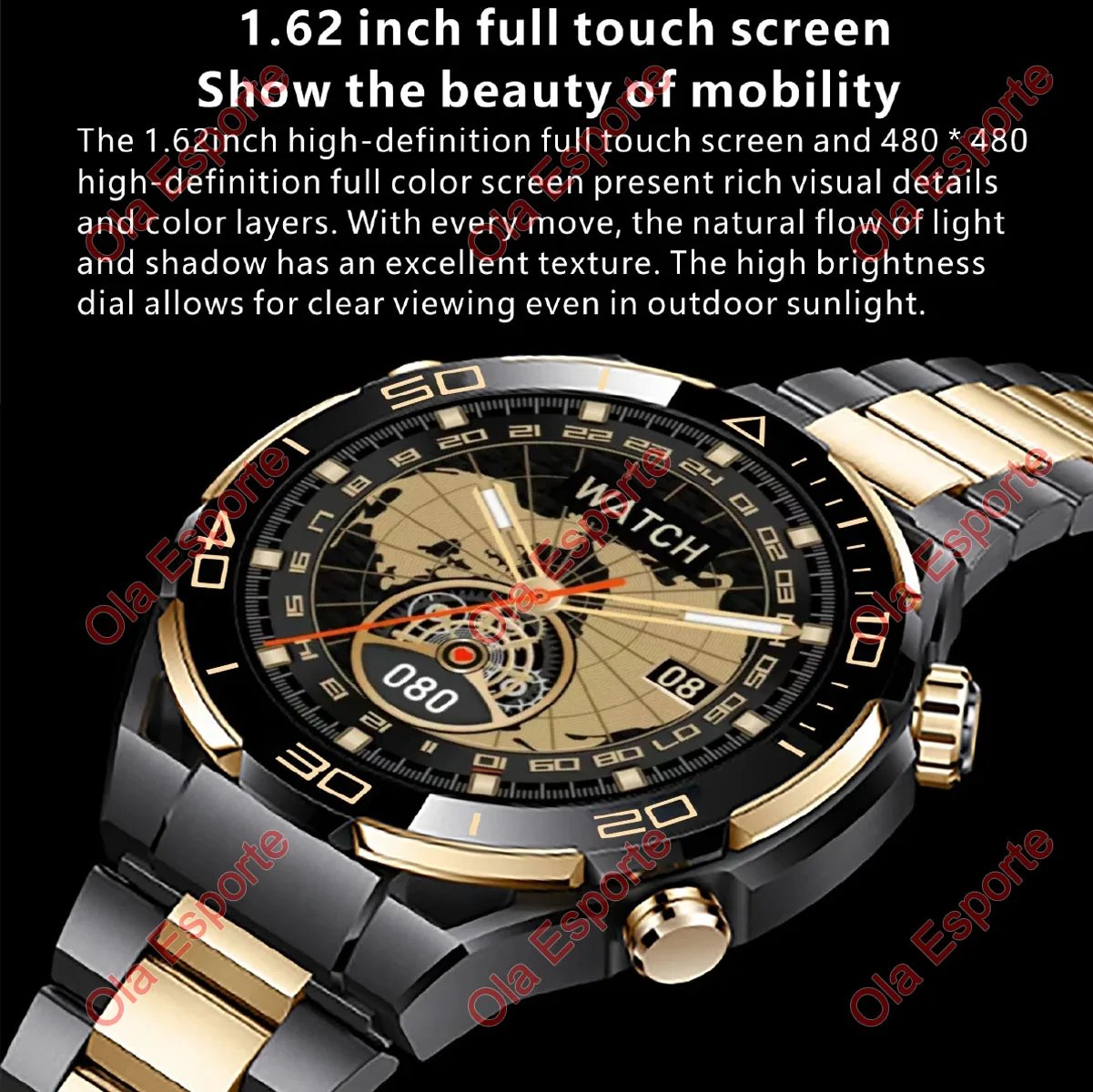 2024 New in Amoled 480*480 Smart Watch Men Women Bluetooth Call 100+ Sport Mode Waterproof Heart Rate SmartWatch for Hauwei