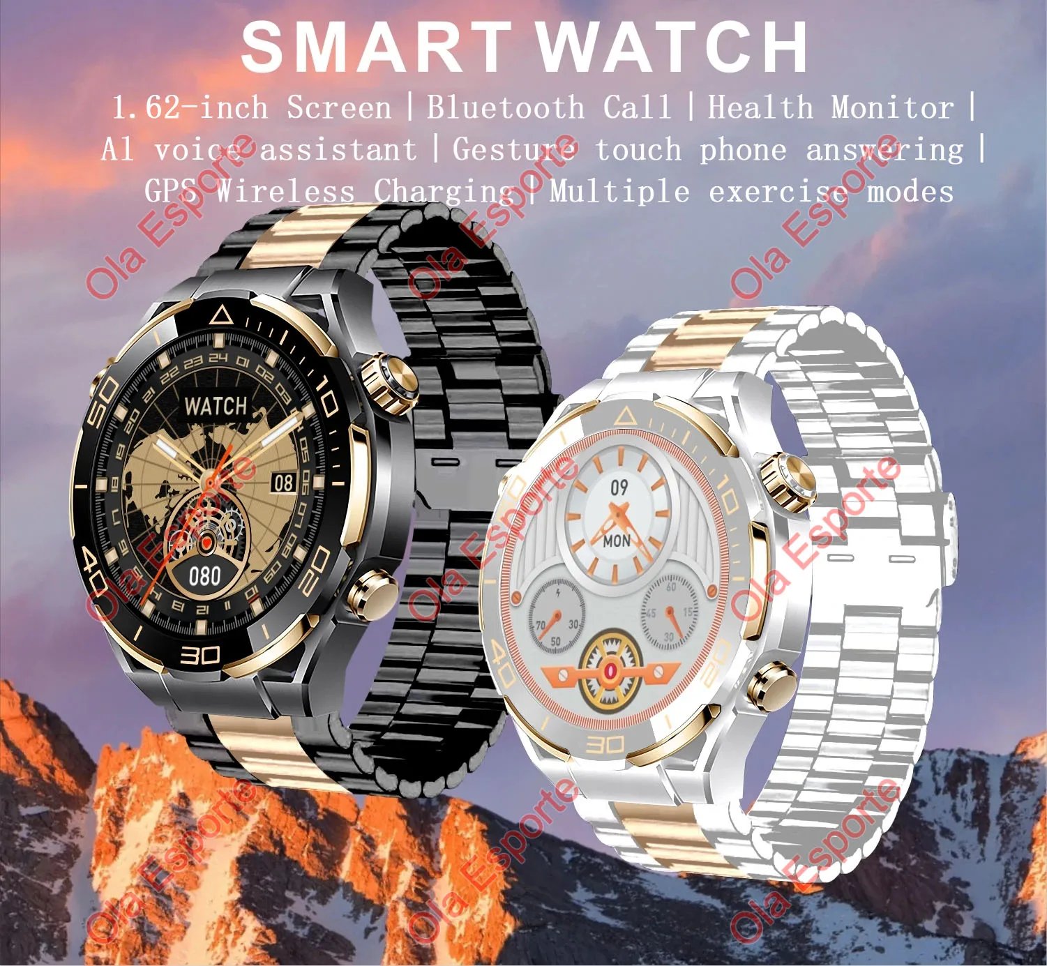 2024 New in Amoled 480*480 Smart Watch Men Women Bluetooth Call 100+ Sport Mode Waterproof Heart Rate SmartWatch for Hauwei