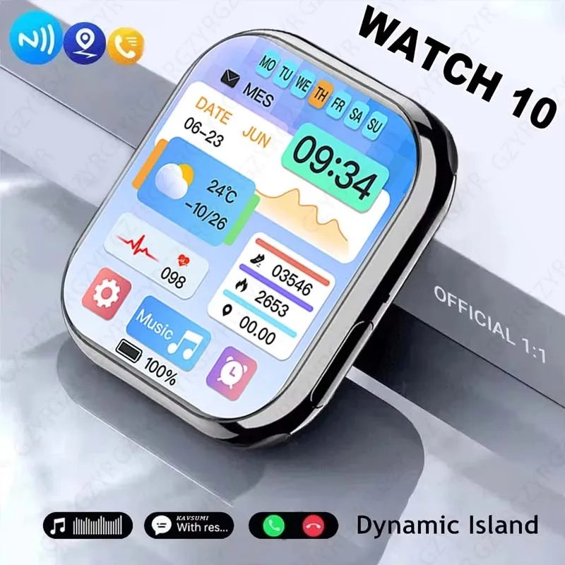 2024 New For Original Apple Watch Series 10 Men Smartwatch Bluetooth Call NFC IP68 Waterproof Compass GPS Track Women Smartwatch