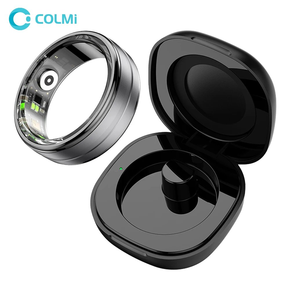 New COLMI R06 Smart Ring with Charging Case for Men Women, Heart Rate and Blood Oxygen Monitor, IP68 & 5ATM Waterproof, Sport