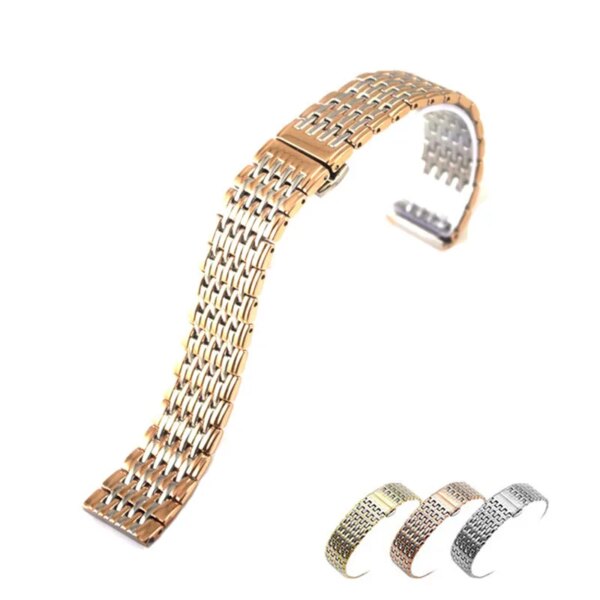 Slim Solid Watch Strap 13mm 18mm 20mm 22mm Stainless Steel Watch Band Butterfly Buckle Replacement Watchband Wrist Bracelet JL9Z - Image 6