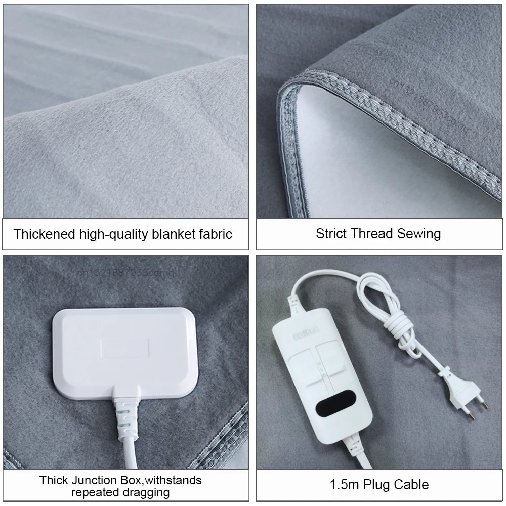 Electric Heating Blanket Automatic Thermostat Double Body Warmer Bed Mattress EU Plug 220V Electric Heated Carpets Mat Pad