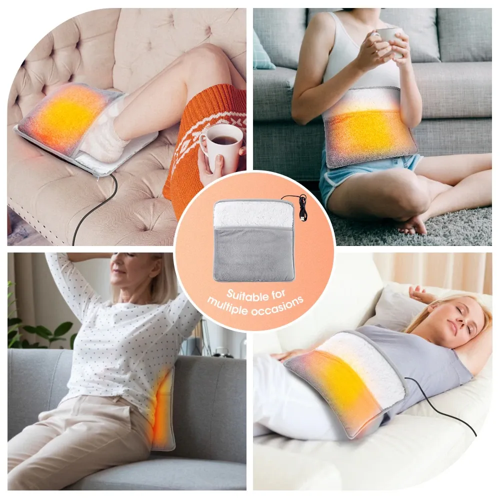 Winter USB Charging Electric Foot Heating Pad Universal Soft Plush Washable Foot Warmer Heater Household Foot Warming Mat