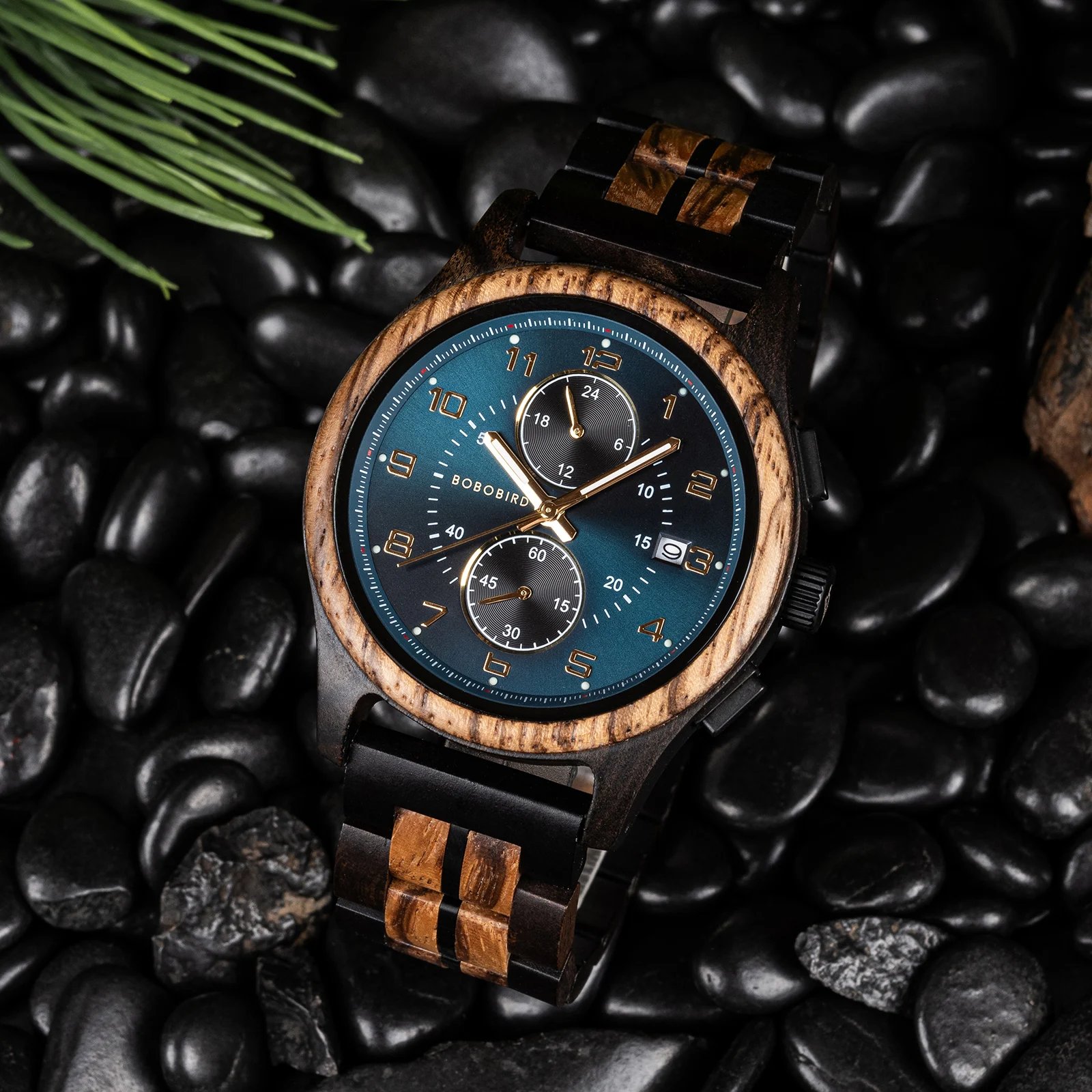 BOBO BIRD Wooden Men's Watch Handcrafted Vintage Stylish Natural Wood Quartz Wristwatch With Unique Design Eco-Friendly 2024 New