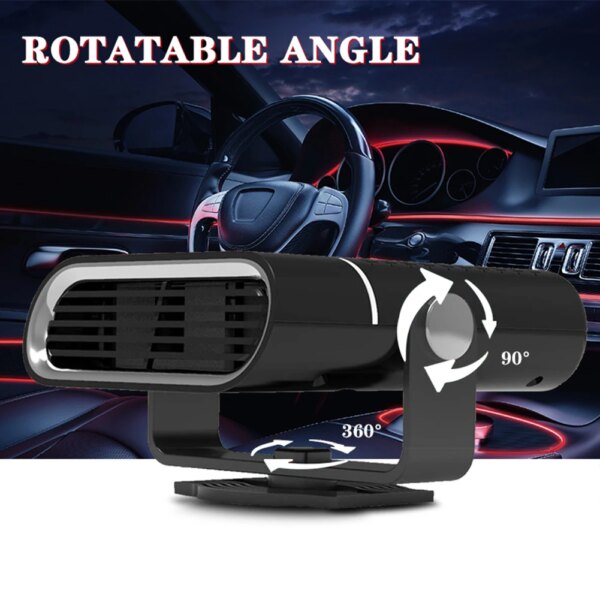 12V/24V Portable Car Heater Fan Fast Heating Window Windshield Defogging Defrosting Electric Heating Fan Car Anti-Fog Heater - Image 4