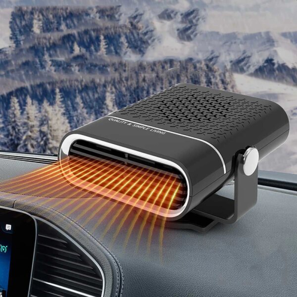 12V/24V Portable Car Heater Fan Fast Heating Window Windshield Defogging Defrosting Electric Heating Fan Car Anti-Fog Heater - Image 2