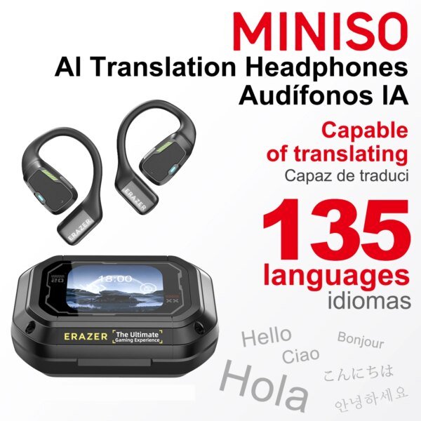 Chat Earphones Erazer XP6 Bluetooth Earphones 135 Languages real-time Translate ASMR Headset DIY Equalizer APP With Mic - Image 2