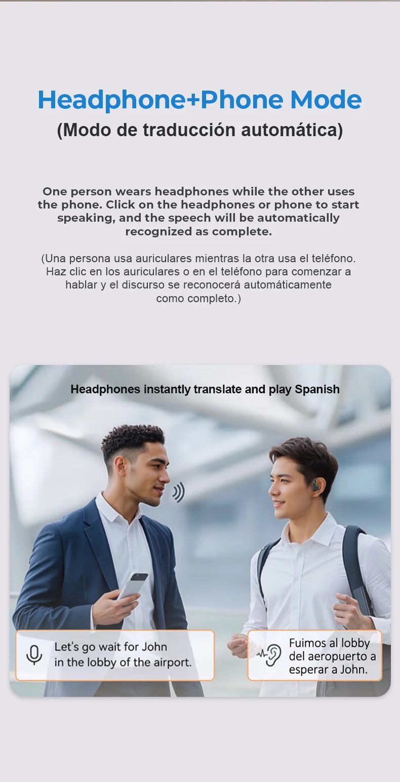 Chat Earphones Erazer XP6 Bluetooth Earphones 135 Languages real-time Translate ASMR Headset DIY Equalizer APP With Mic