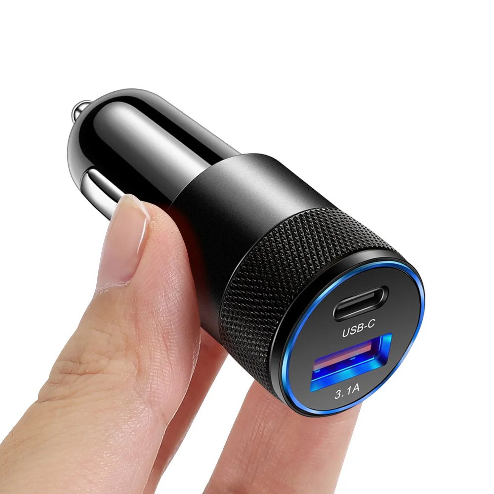 70W PD Car Charger USB Type C Fast Charging Car Phone Charger Adapter for iPhone 15 14 iPad Xiaomi Huawei Samsung Quick Charger
