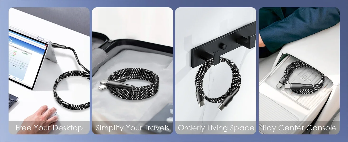 27w 100W Magnetic Type C USB to For iOS Cable Coiled Fast Charging for iPhone 15 14 13 Pro max Samsung S23 Google Magnet Storage 27w 100W Magnetic Type C USB to For iOS Cable Coiled Fast Charging for iPhone 15 14 13 Pro max Samsung S23 Google Magnet Storage