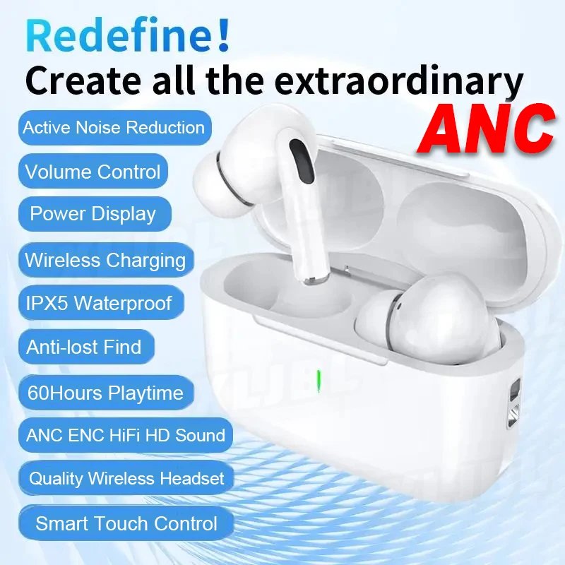 Air ear Freepods Bluetooth Earphone TWS ANC Buds Pro Wireless Earbuds Active Noise Cancelling Sports Headsets Gaming Headphone