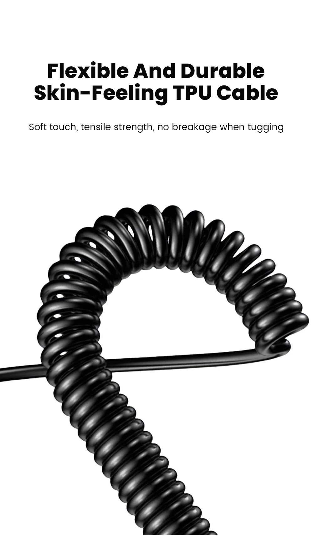 20CM To 1M Car Spring Cable 66W Short Fast Charging Wire Type C TO Type C Cable For iPhone 15 Huawei Xiaomi Samsung USB C Cable