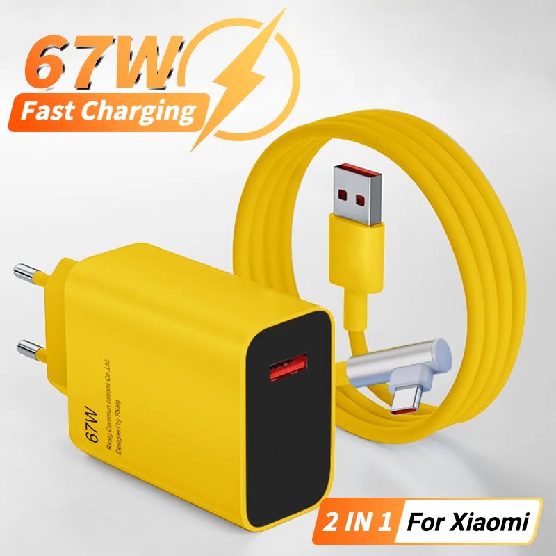 67W Fast Charger For Xiaomi 14 13 12 11 Pro Ultra Lite USB To Type C Quick Charging Phone Cable For Redmi Note 12 10 Accessories