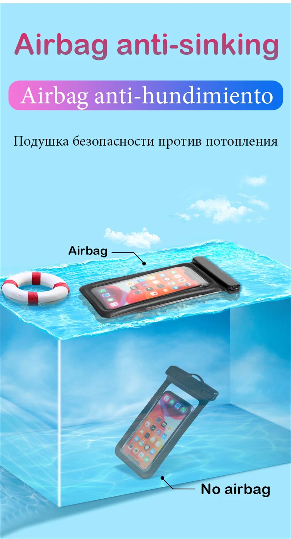 IP68 Universal Waterproof Phone Case Water Proof Bag For iPhone 15 14 13 12 11 Pro Max X Xiaomi 13 Samsung S23 Ultra Swim Cover