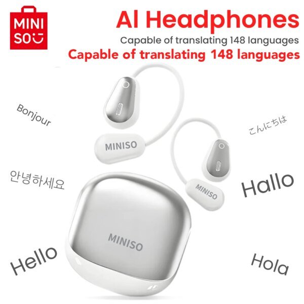 Translator Earphone MINISO M97 Bluetooth Translation Earbuds True Wireless Headphone Low Latency HIFI Sound Quality With Mic - Image 2