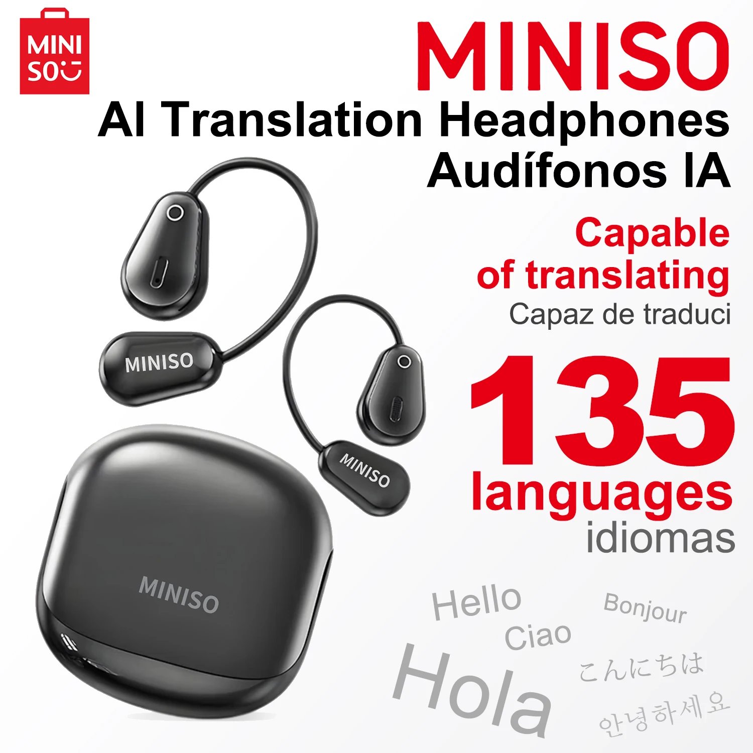 Translator Earphone MINISO M97 Bluetooth Translation Earbuds True Wireless Headphone Low Latency HIFI Sound Quality With Mic