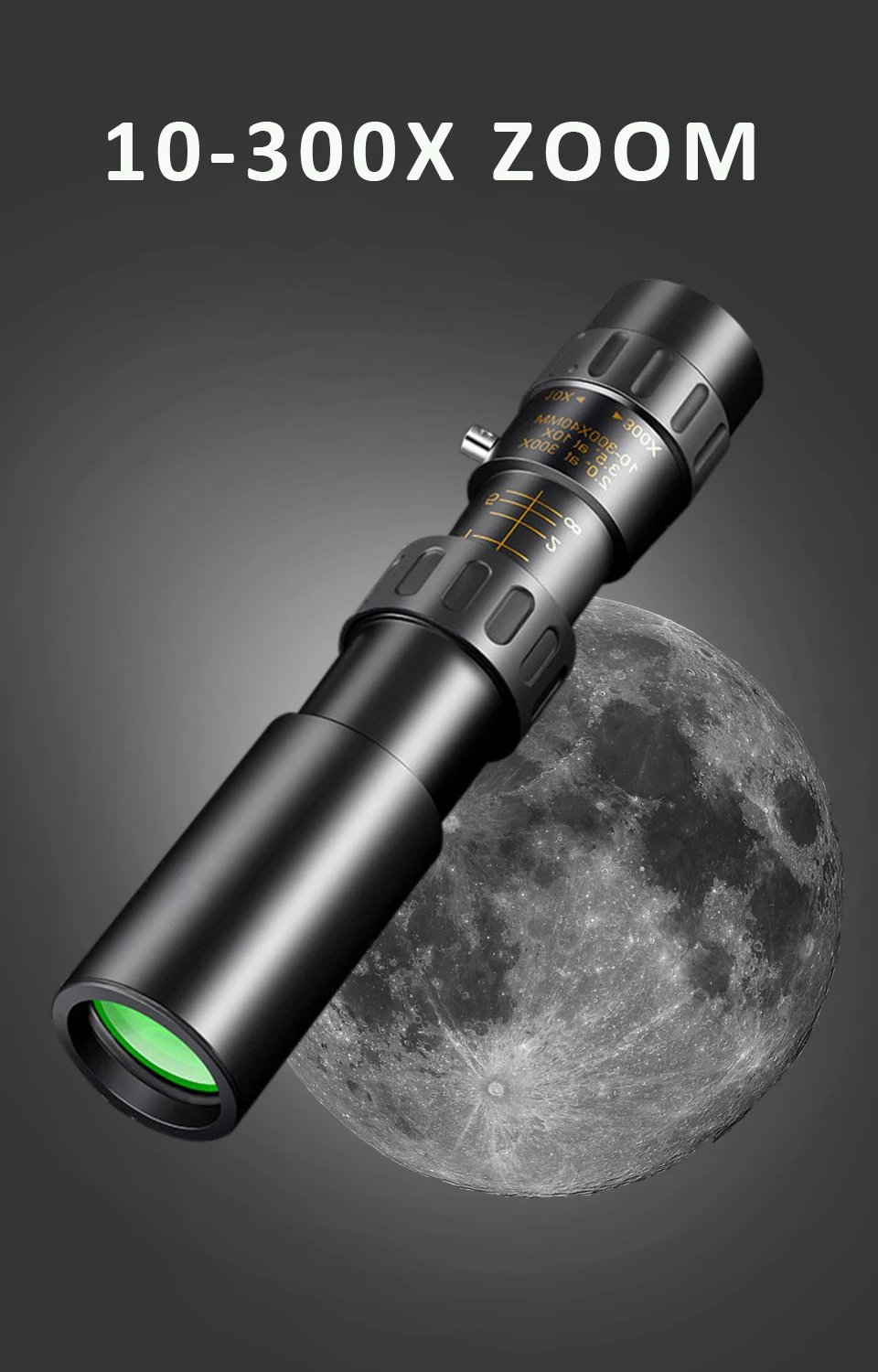 10-300x40 Zoom Telescope HD Portable Strong Binoculars Long Range Professional Monocular Low Night Vision For Hunting