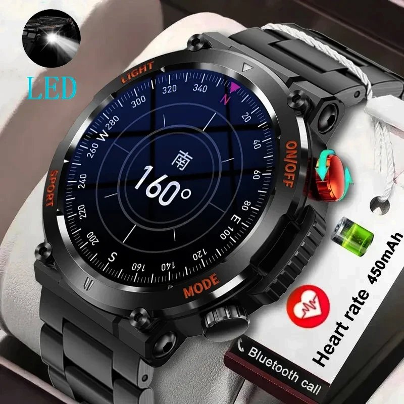 LIGE GPS Positioning Smart Watch Men 412*412 HD Display Waterproof Health Monitoring Bluetooth Call SmartWatch For Huawei Xiaomi