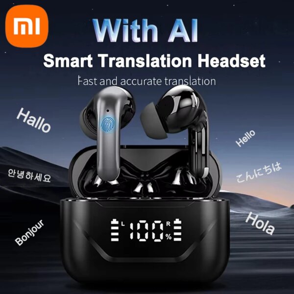 Xiaomi Wireless AI Earphones with Real-time Language Translation Noise reduction Touch volume control Type-C Charging iOS 230MAH