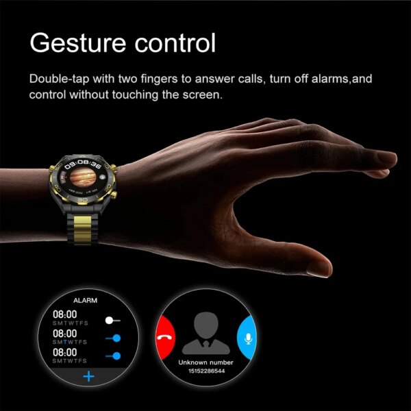 2​024 New Gesture Control Smartwatch Men Bluetooth Call AMOLED Screen GPS Tracker Dynamic Island Smartwatch For Huawei Ultimate - Image 3