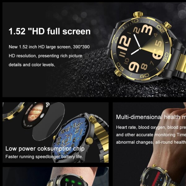 2​024 New Gesture Control Smartwatch Men Bluetooth Call AMOLED Screen GPS Tracker Dynamic Island Smartwatch For Huawei Ultimate - Image 2