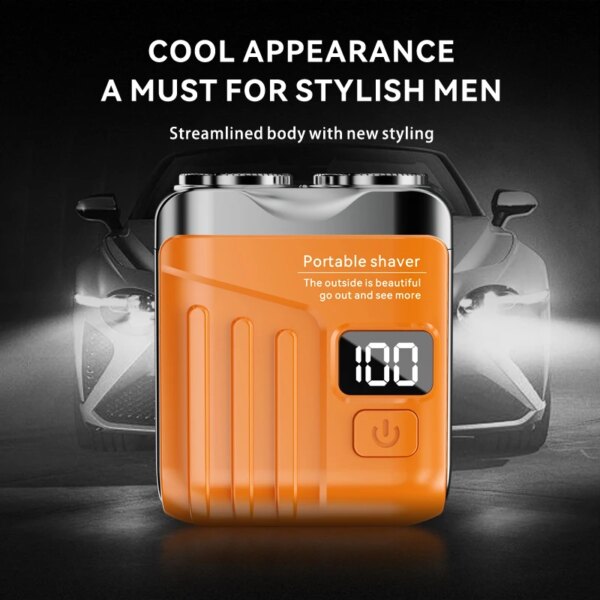 Xiaomi Electric Smart Shaver Digital Display Mini Dual Blade Rechargeable Shaver Household Car Shaver Powerful Men's Gift Shaver - Image 4