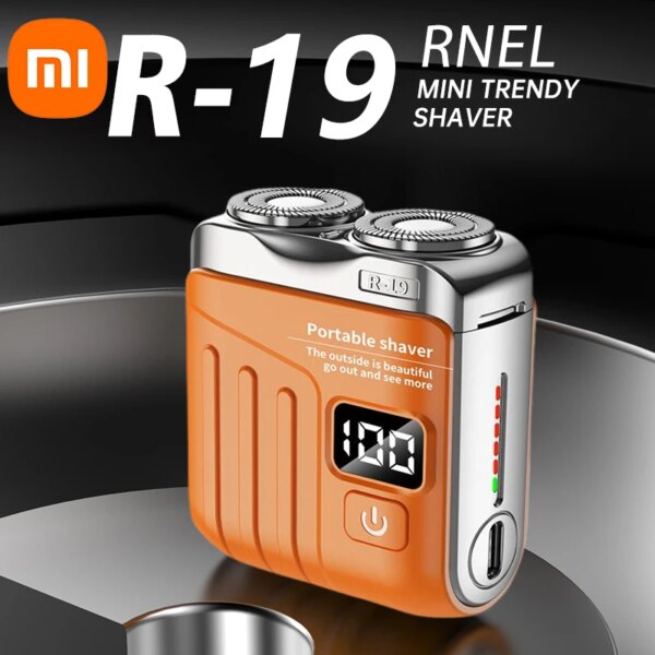 Xiaomi Electric Smart Shaver Digital Display Mini Dual Blade Rechargeable Shaver Household Car Shaver Powerful Men's Gift Shaver