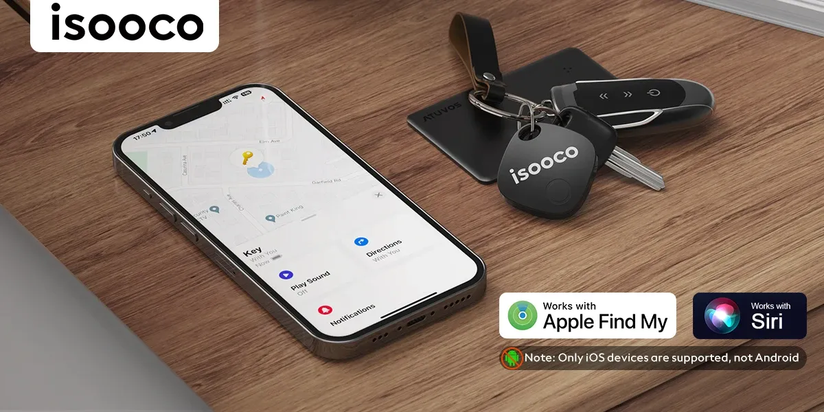 1/2/3/4Pcs isooco Mini GPS Locator AntiLost Alarm Wallet Keychain Smart Tag Bluetooth-Compatible Tracer Car Tracker Key Finder