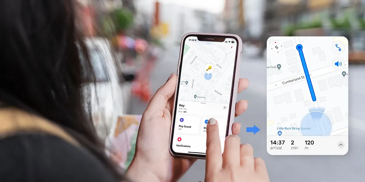 1/2/3/4Pcs isooco Mini GPS Locator AntiLost Alarm Wallet Keychain Smart Tag Bluetooth-Compatible Tracer Car Tracker Key Finder