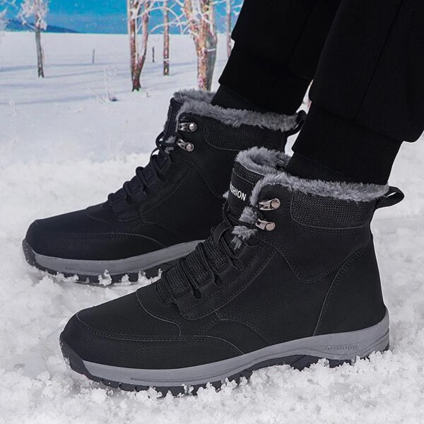 Men's Winter Snow Boots woman's Waterproof sneakers Super Warm Men's Boots Outdoor Men Hiking Boots Work Travel Shoes Size 37-47 - Image 6