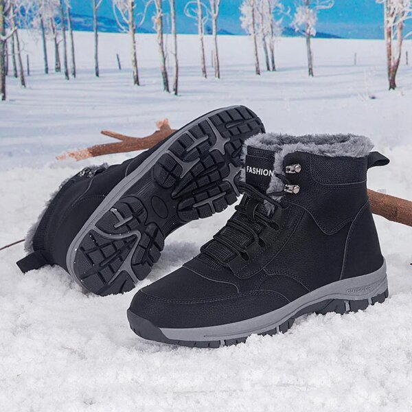 Men's Winter Snow Boots woman's Waterproof sneakers Super Warm Men's Boots Outdoor Men Hiking Boots Work Travel Shoes Size 37-47 - Image 3