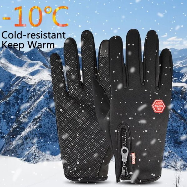 Winter Gloves for Men Women Warm Tactical Gloves Touchscreen Waterproof Hiking Skiing Fishing Cycling Snowboard Non-slip Gloves - Image 3